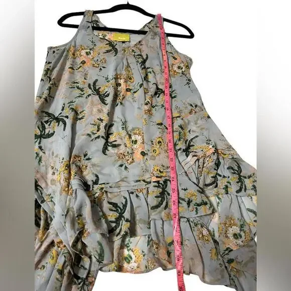 Anthropologie l Maeve Floral Sheer Tunic Small - Picture 5 of 9